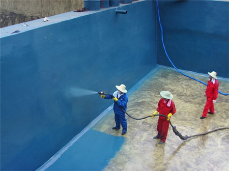 聚脲噴涂可用于游泳池、污水池防水防漏